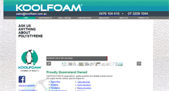 Desktop Screenshot of koolfoam.com.au